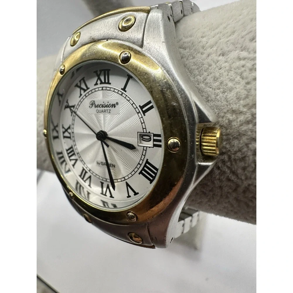 Precision by GRUEN GP5042 Two Tone Quartz‎ Men's Watch 37MM 7.5
